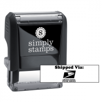 SHIPPED VIA USPS Stock Stamp