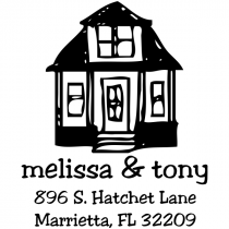Little House Return Address Stamp