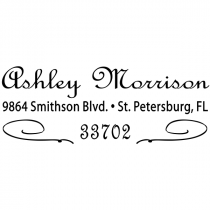 Morrison Deco Cursive Address Stamp