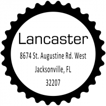 Lancaster Soft Star Border Address Stamp