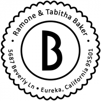 Baker Lace Border Address Stamp