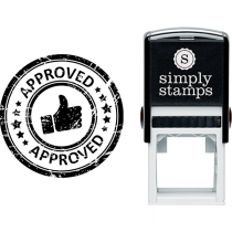 Approved with Thumbs Up Business Stamp