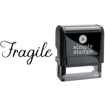 Fragile in Elegant Script Lettering Business Stamp