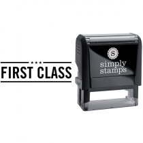 First Class with Stars Business Stamp
