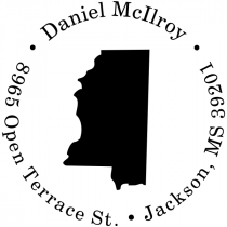 Mississippi Round Address Stamp