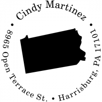 Pennsylvania Round Address Stamp