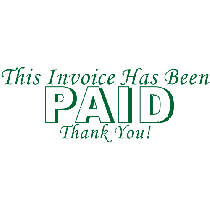 Paid Invoice Thank You Stamp