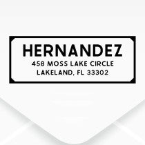 Rustic Script Address Stamp