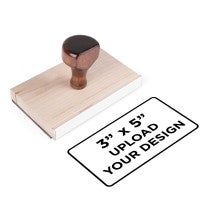 3 inch x 5 inch Custom Hand Stamp