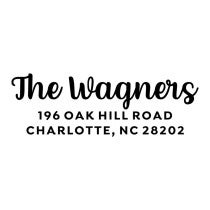 Custom Script Last Name Address Stamp
