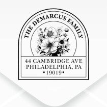 Personalized Floral Envelope Stamp