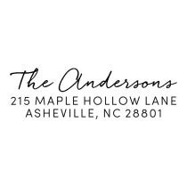 Script Last Name Return Address Stamp
