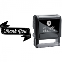 Scripted Thank You in Banner Business Stamp