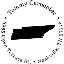 Tennessee Round Address Stamp
