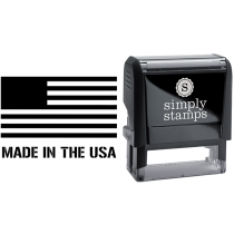 Made in the USA with Flag Business Stamp