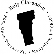 Vermont Round Address Stamp