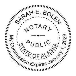 Alaska Notary Round Seal - Choose Stamp or Embosser