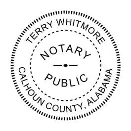 Round Alabama Notary Stamp or Embosser