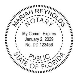 Florida Notary Public Stamp Seal