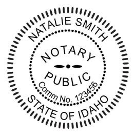 Idaho Notary Round Seal - Choose Stamp or Embosser