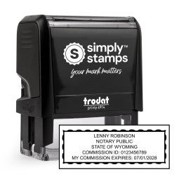 Wyoming Notary Rectangle Seal