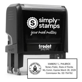 Florida Notary Public Seal Rectangular Stamp