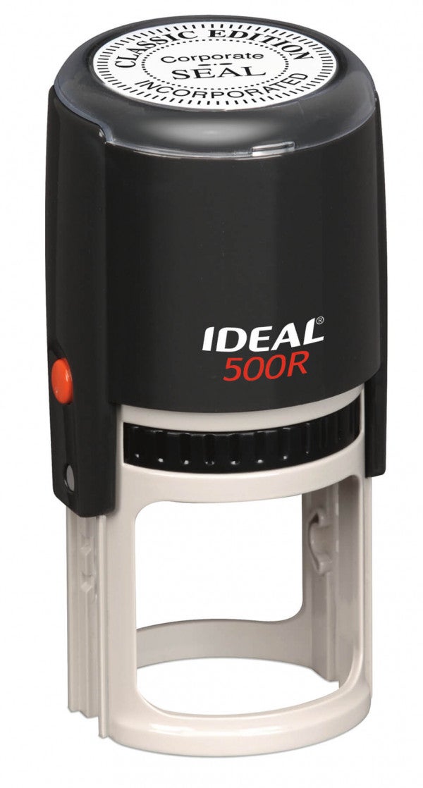 Ideal by Trodat 500R Round Stamp with Black Ink Ideal by Trodat 500R Round Stamp with Black Ink