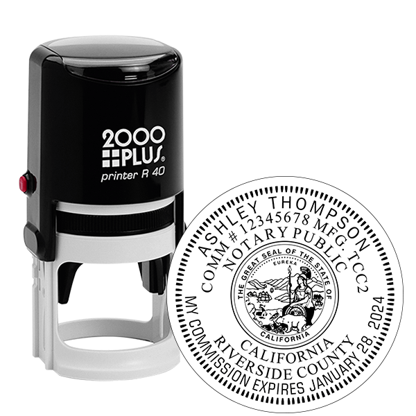 Round California Notary Stamp Simply Stamps