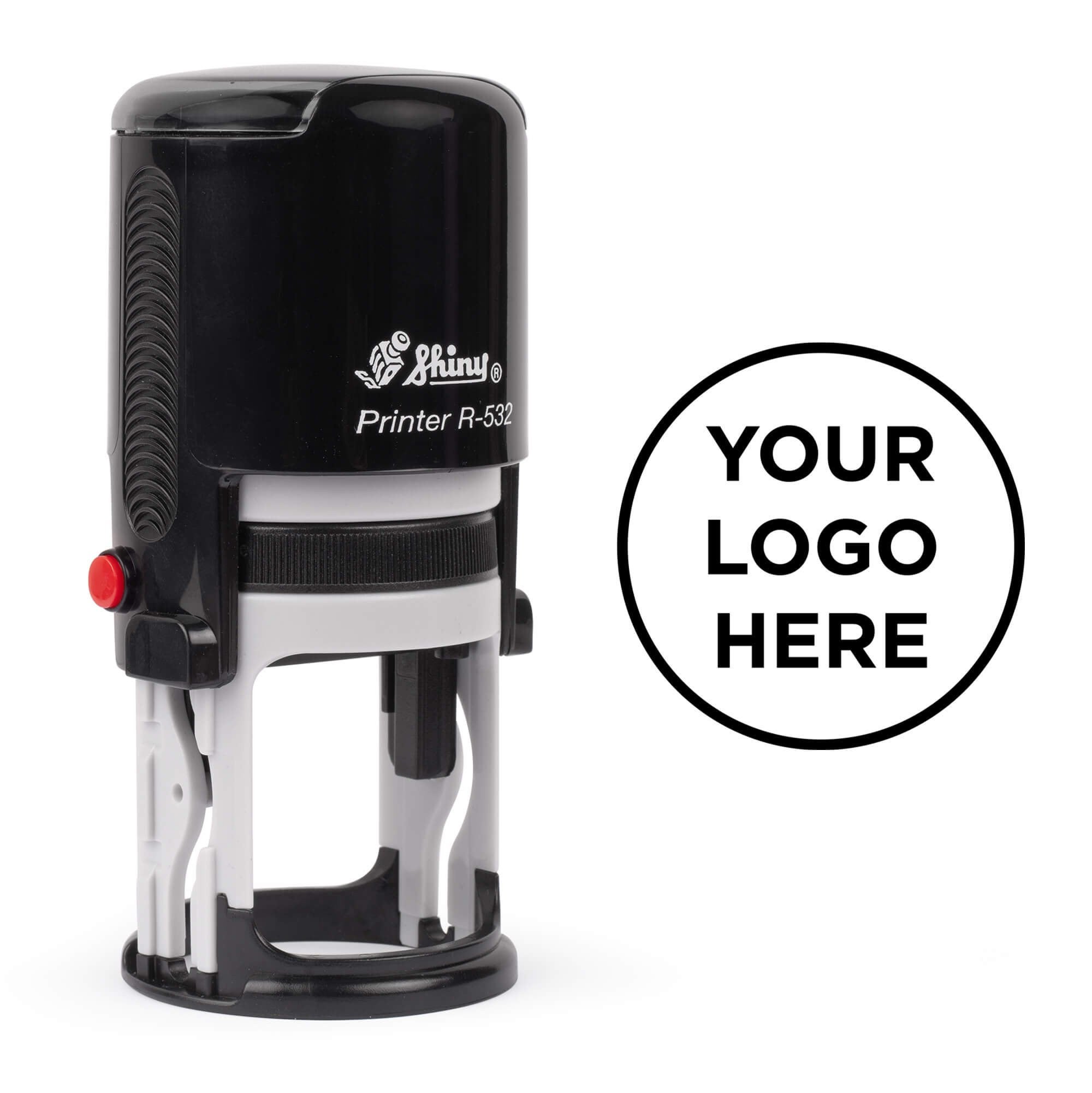 Small Round Self-Inking Logo Stamp