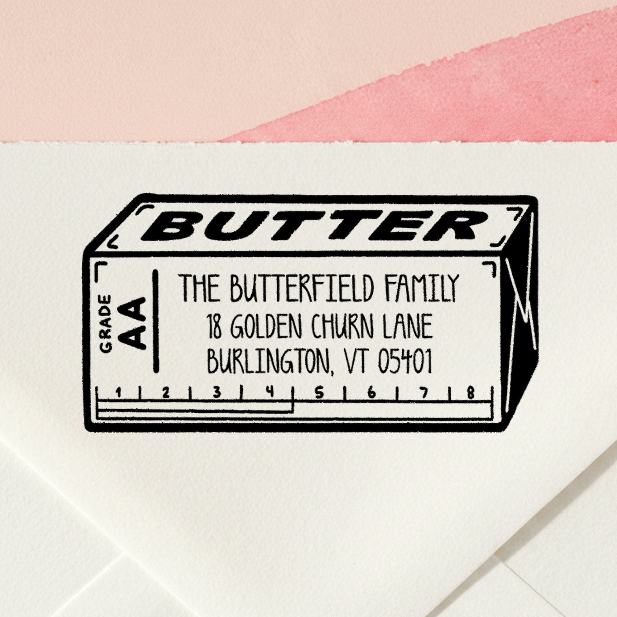 Stick of Butter Return Address Stamp