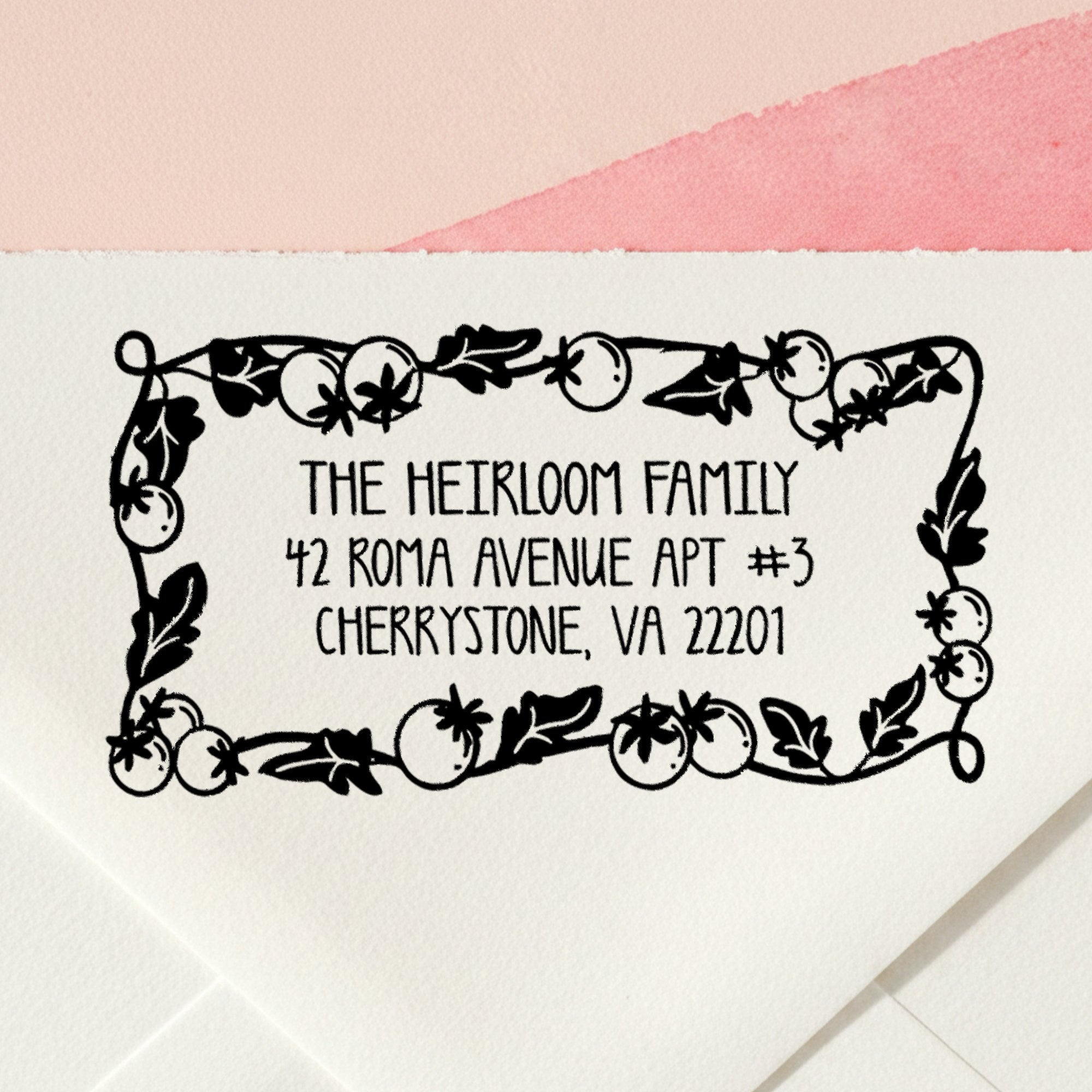 Tomato Vine Return Address Stamp