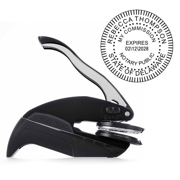 Delaware Notary Public Round Seal Embosser