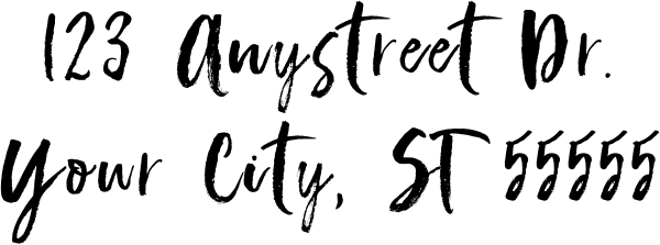 Script Custom 2 Line Stamp - Simply Stamps