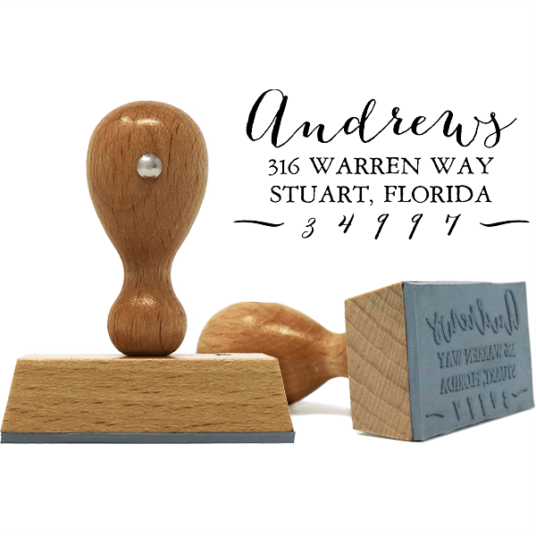Andrews European Hand Address Stamp