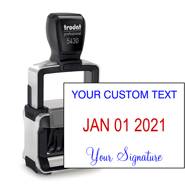 Selfinking Signature Stamps with Date Simply Stamps