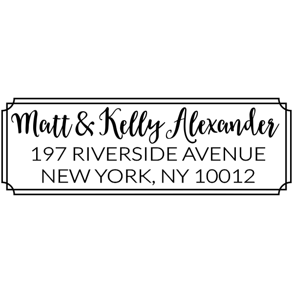 Felding Fancy Border Address Stamp Simply Stamps