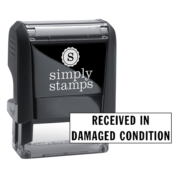 Received In Damaged Condition Stock Stamp - Simply Stamps