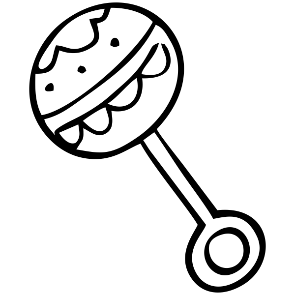 Baby Rattle Craft Stamp