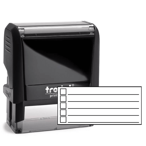 5 Line Checkbox Rubber Stamp - Simply Stamps