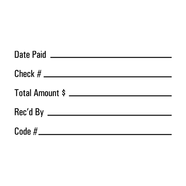 Simple Sans Serif Business Form Stamp - SimplyStamps