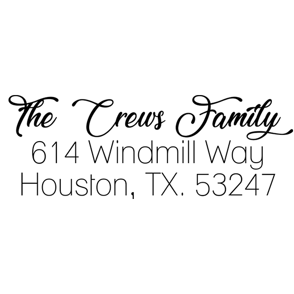 Lovely Script Custom Address Stamp - Simply Stamps