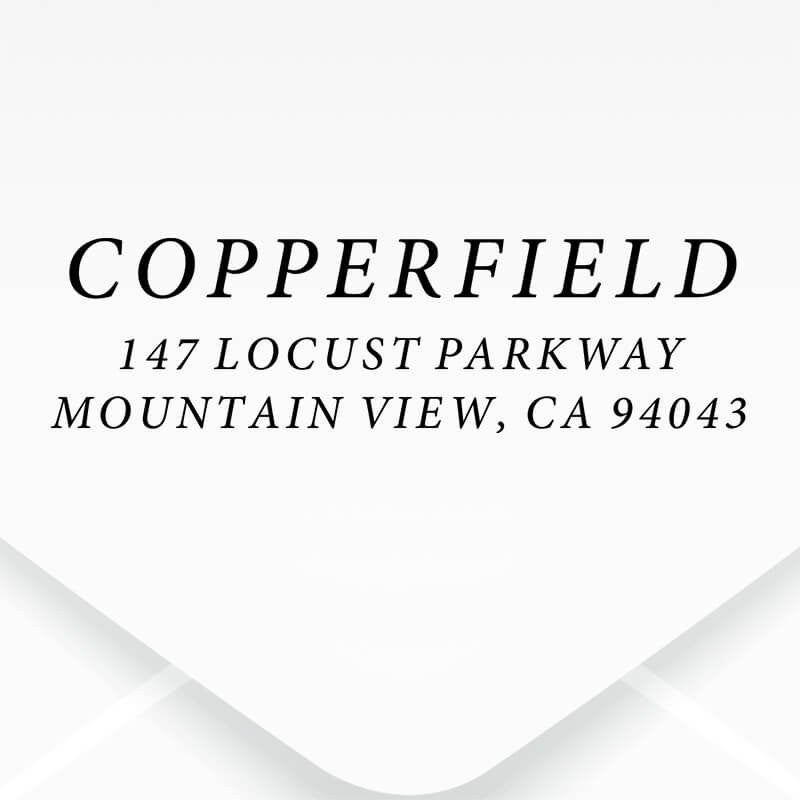 Italic Serif Custom Address Stamp