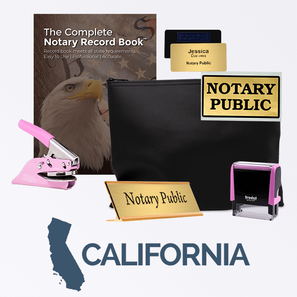 California Pink Deluxe Notary Kit