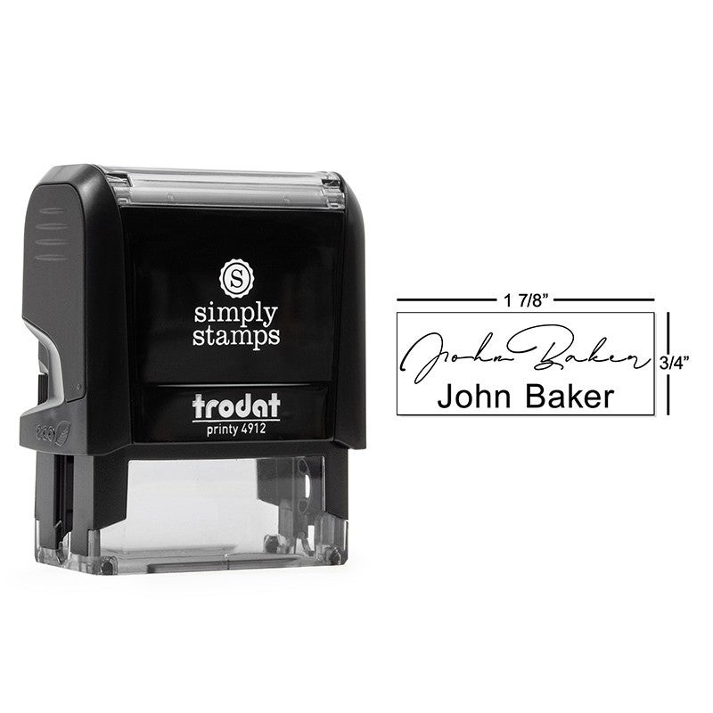 Medium Signature Stamp - Name at Bottom - 0.65