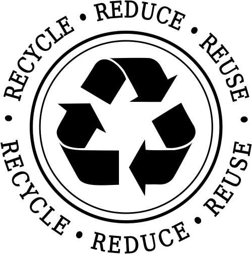 Reduce Reuse Recycle Round Rubber Stamp - Simply Stamps