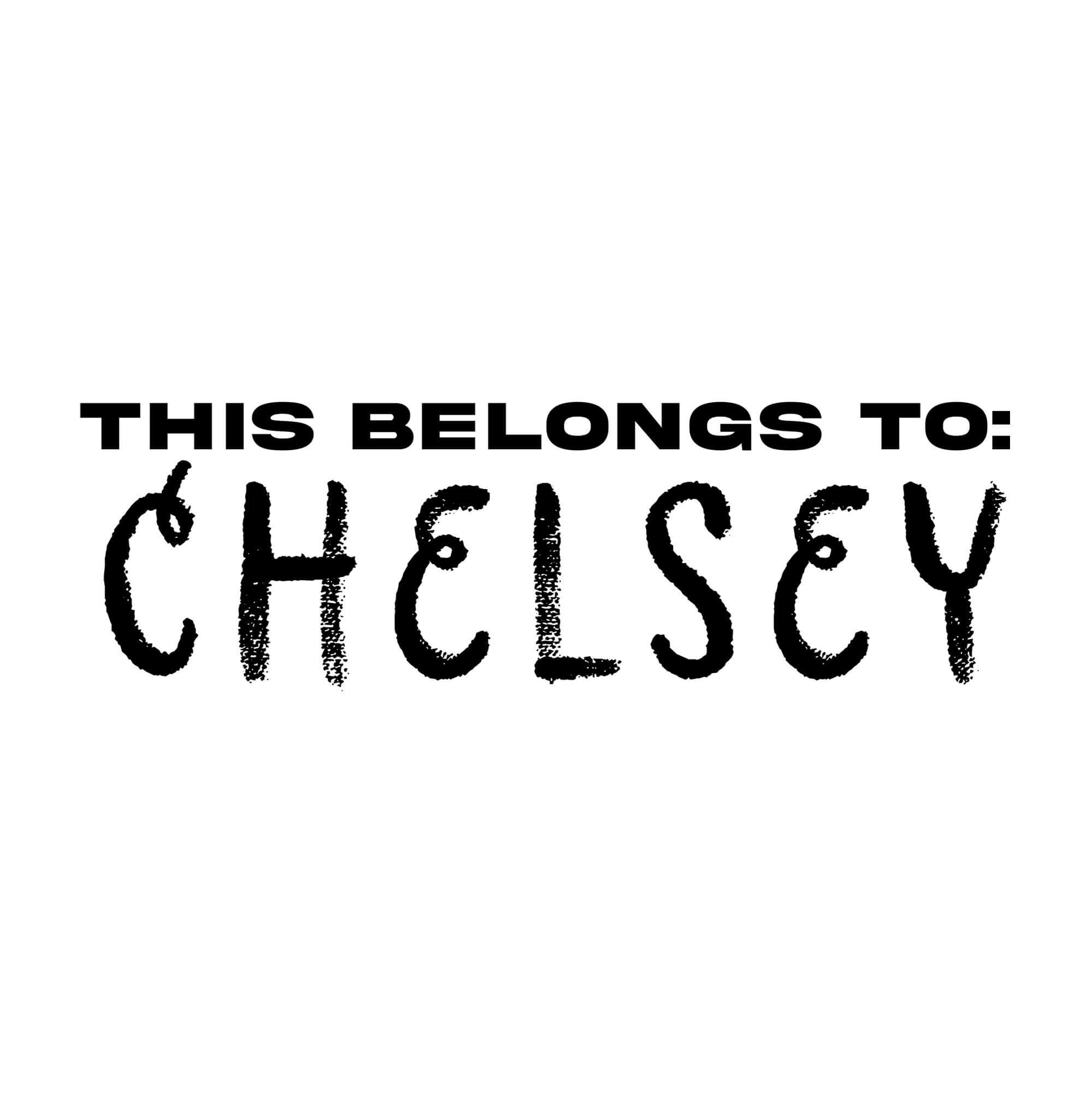 This Belongs To Custom Clothing Name Stamp — Curly Font