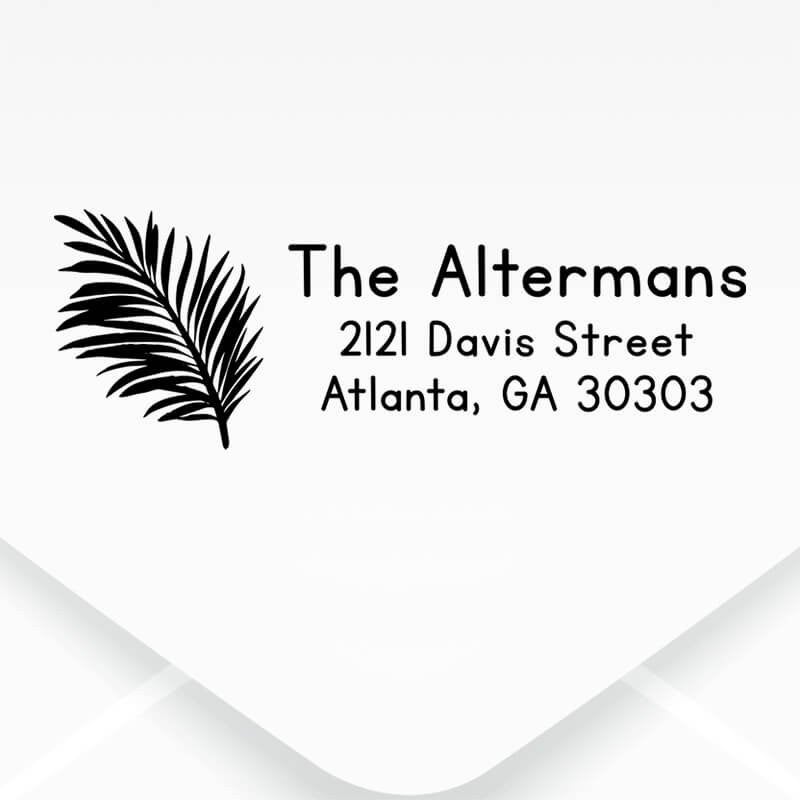 Custom Palm Leaf Address Stamp