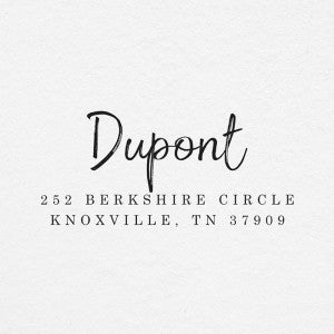 Dupont Brush Return Address Stamp