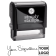 Extra Large Right Logo Signature Stamp with 1" x 2.65" Impression Size