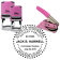Mississippi Notary Pink Dots Border - Round Design Seal